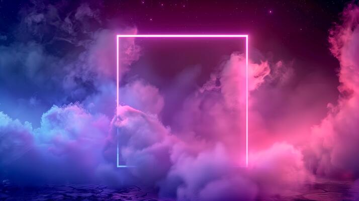 Abstract Futuristic Backgrounds Illuminated by Vibrant Neon Lights