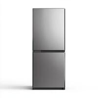 A modern refrigerator isolated on a white background photo