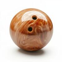A marbled bowling ball isolated on a white background photo
