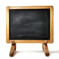 small school blackboard isolated on white background photo