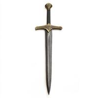 isolated sword on white background photo