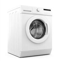 washing machine isolated on white photo
