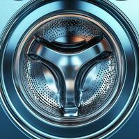 Washing machine close up background photo