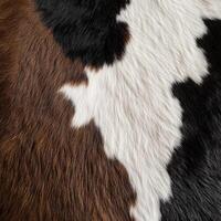 A close up of a cow's skin photo