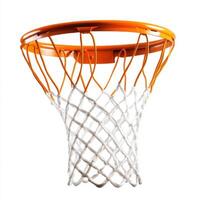 Basketball hoop isolated on background photo