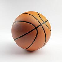 basketball placed on a clean, isolated white background photo