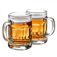 two Glasses of beer isolated photo