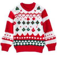 Red Christmas Sweater on White Background photo