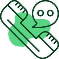 Help line Outline Style Icon vector