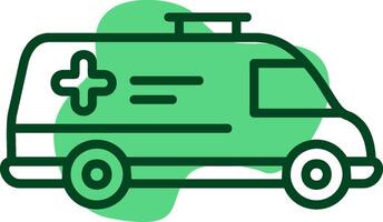 Ambulance Outline Style Icon vector