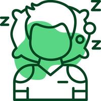 Sleeping Outline Style Icon vector