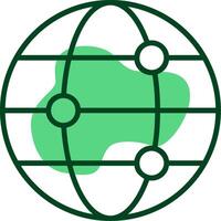 Global Outline Style Icon vector