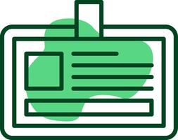 Identification card Outline Style Icon vector