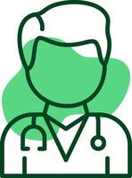 Man doctor Outline Style Icon vector