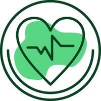 Ecg Outline Style Icon vector