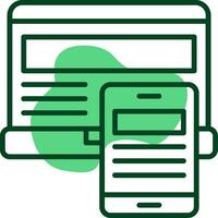 Responsive design Outline Style Icon vector