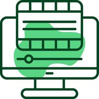 Animation Outline Style Icon vector