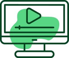 stream Outline Style Icon vector