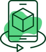 3d modeling Outline Style Icon vector