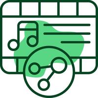 Share Outline Style Icon vector
