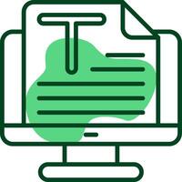 Text Outline Style Icon vector