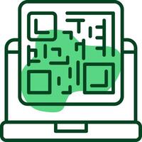 Qr code Outline Style Icon vector