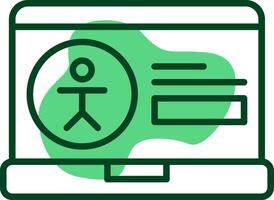 Accessibility Outline Style Icon vector
