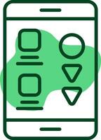 Scrolling Outline Style Icon vector