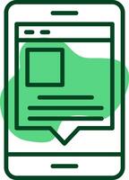 Post Outline Style Icon vector