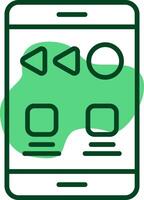 Swipe Outline Style Icon vector