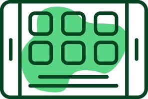Mobile Outline Style Icon vector