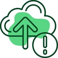 Cloud upload Outline Style Icon vector