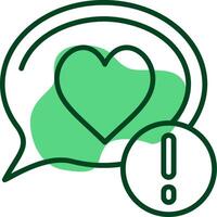 Heart Outline Style Icon vector