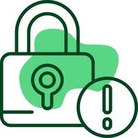 Lock Outline Style Icon vector