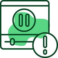 Pause Outline Style Icon vector