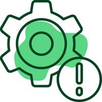 Settings Outline Style Icon vector