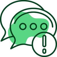 Speech bubble Outline Style Icon vector