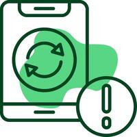 Sync Outline Style Icon vector