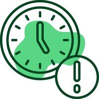 Clock Outline Style Icon vector