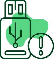 USB Outline Style Icon vector