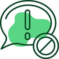 Warning Outline Style Icon vector