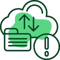 Cloud storage Outline Style Icon vector