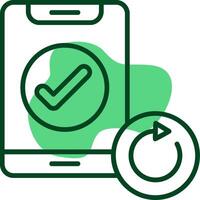 Auto-rotate Outline Style Icon vector