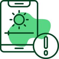 Adaptive brightness Outline Style Icon vector