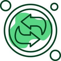 Refresh Button Outline Style Icon vector