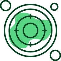 Tracker Button Outline Style Icon vector