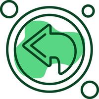 Back Button Outline Style Icon vector