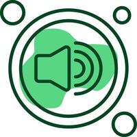 Volume Button Outline Style Icon vector