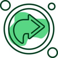 Forward Button Outline Style Icon vector