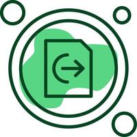 Next Page Button Outline Style Icon vector
